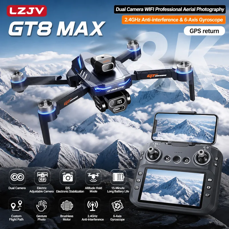 Дрон GT8 Max складной, 8K HD,  – обзор и цена Drone Multispectral